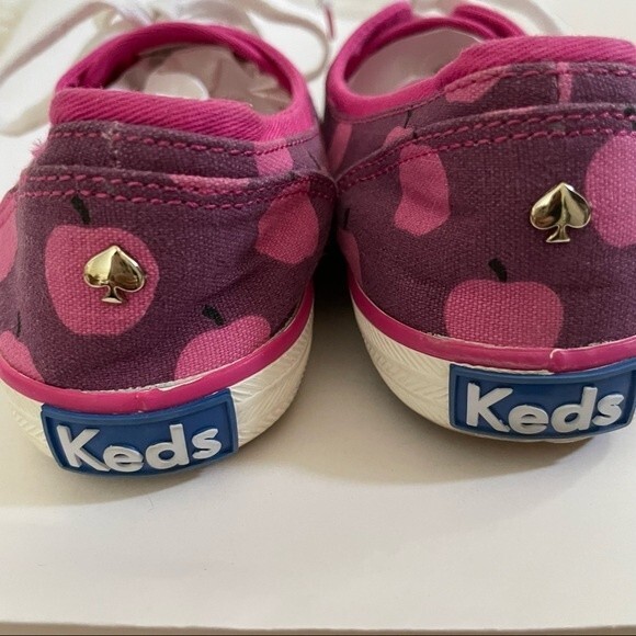 Kate Spade x Keds Sneakers Apples Print Pink Purple - Picture 4 of 13